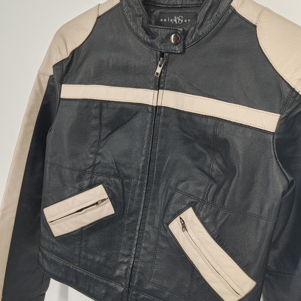 A&S Selections | leather moto jacket - Picture 2 of 7